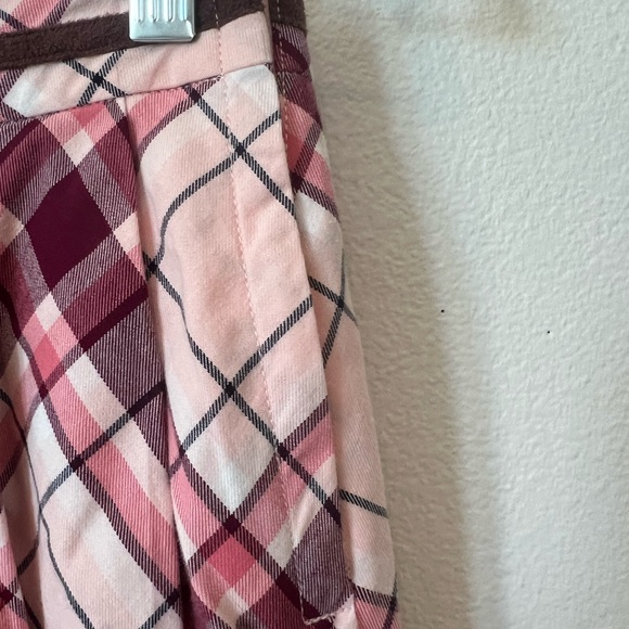 Janie and Jack Pink Plaid Pleated Skater Kilt Equestrian Detail Skirt NWT 10 - Picture 3 of 10